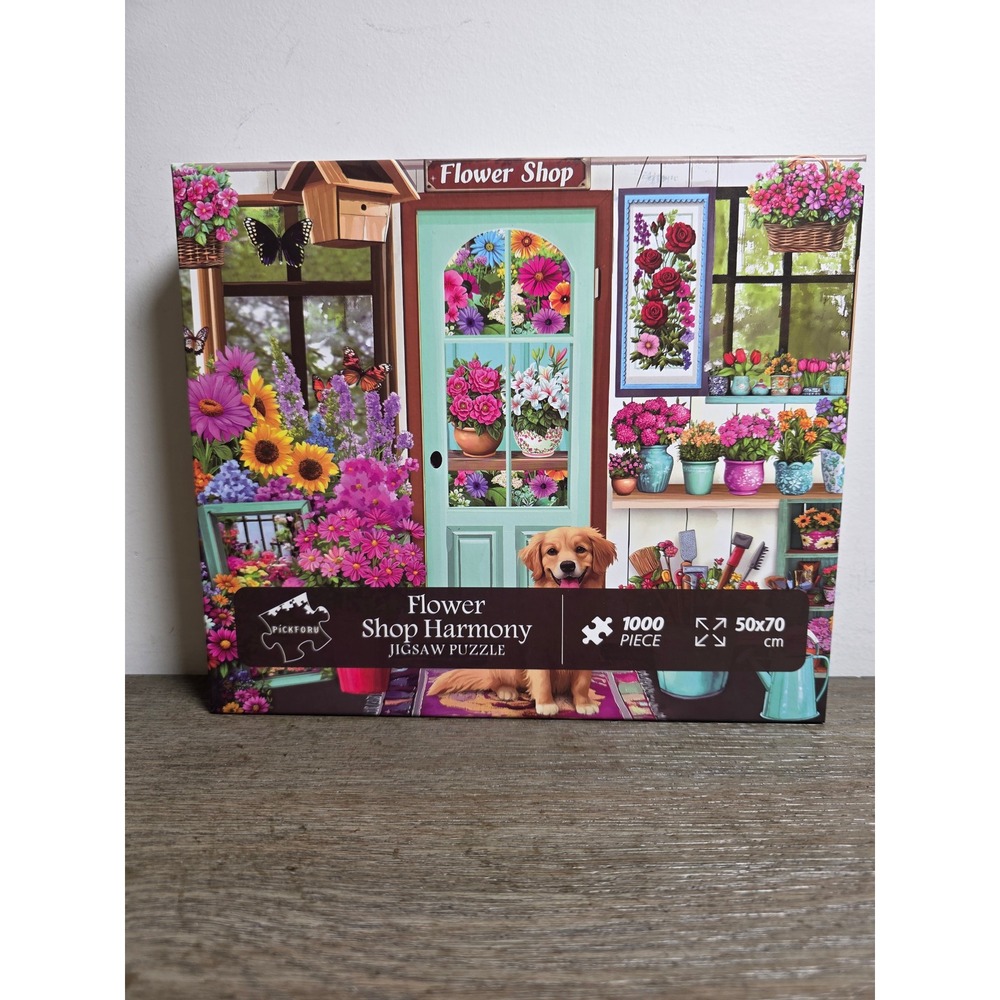 Flower Shop Harmony - 1000 Piece Jigsaw Puzzle by Pickforu